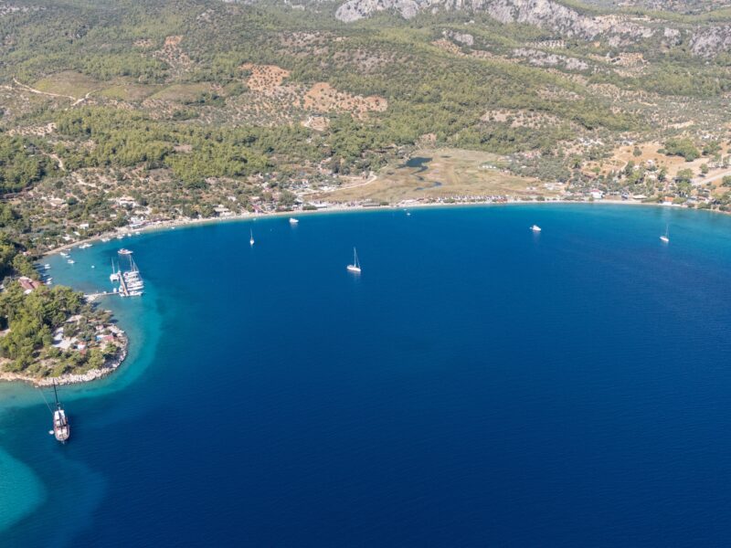 Stunning,Aerial,View,Of,Milas,Akbük,Bay,,Turkey