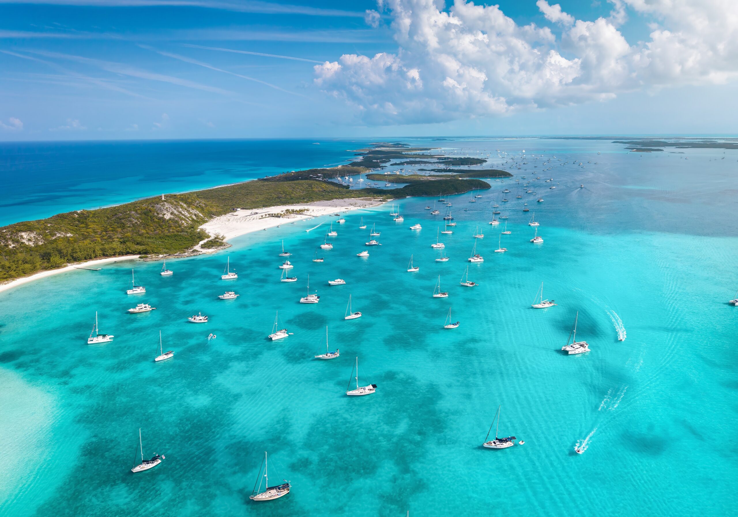 Aerial,View,Of,The,Numerous,Moored,Sailboats,And,Yachts,At