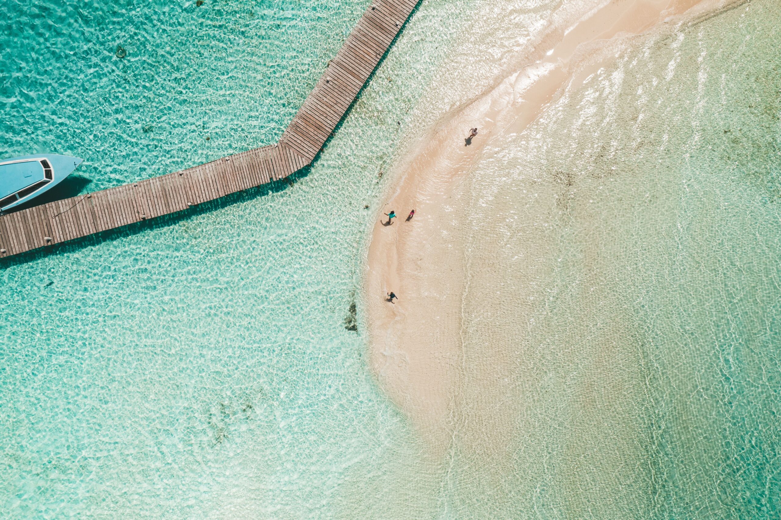 An,Aerial,Top,View,Of,The,Caribbean,Sea,In,The
