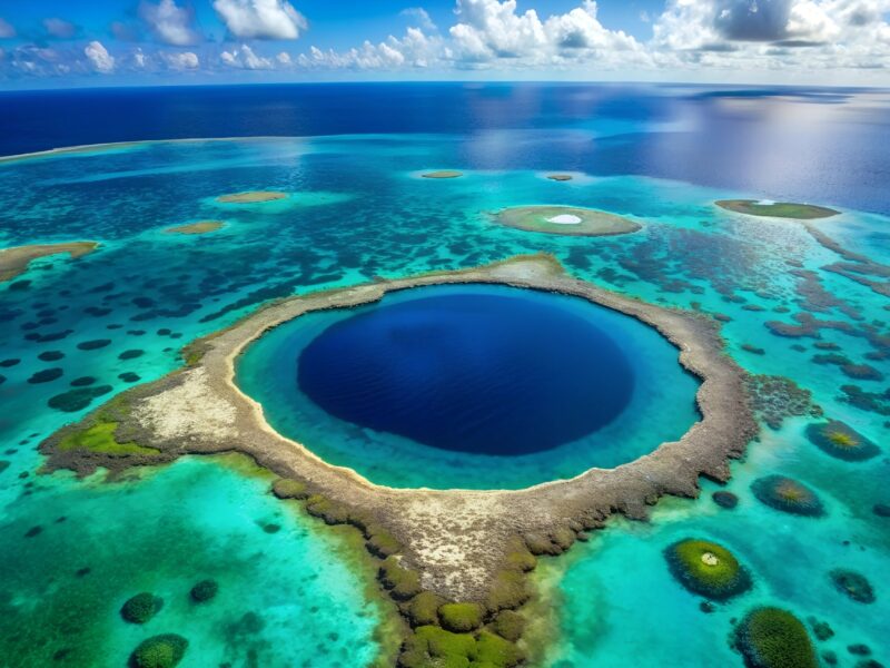 The,Great,Blue,Hole,In,Belize,Drone,Photography,,Amazing,Natural