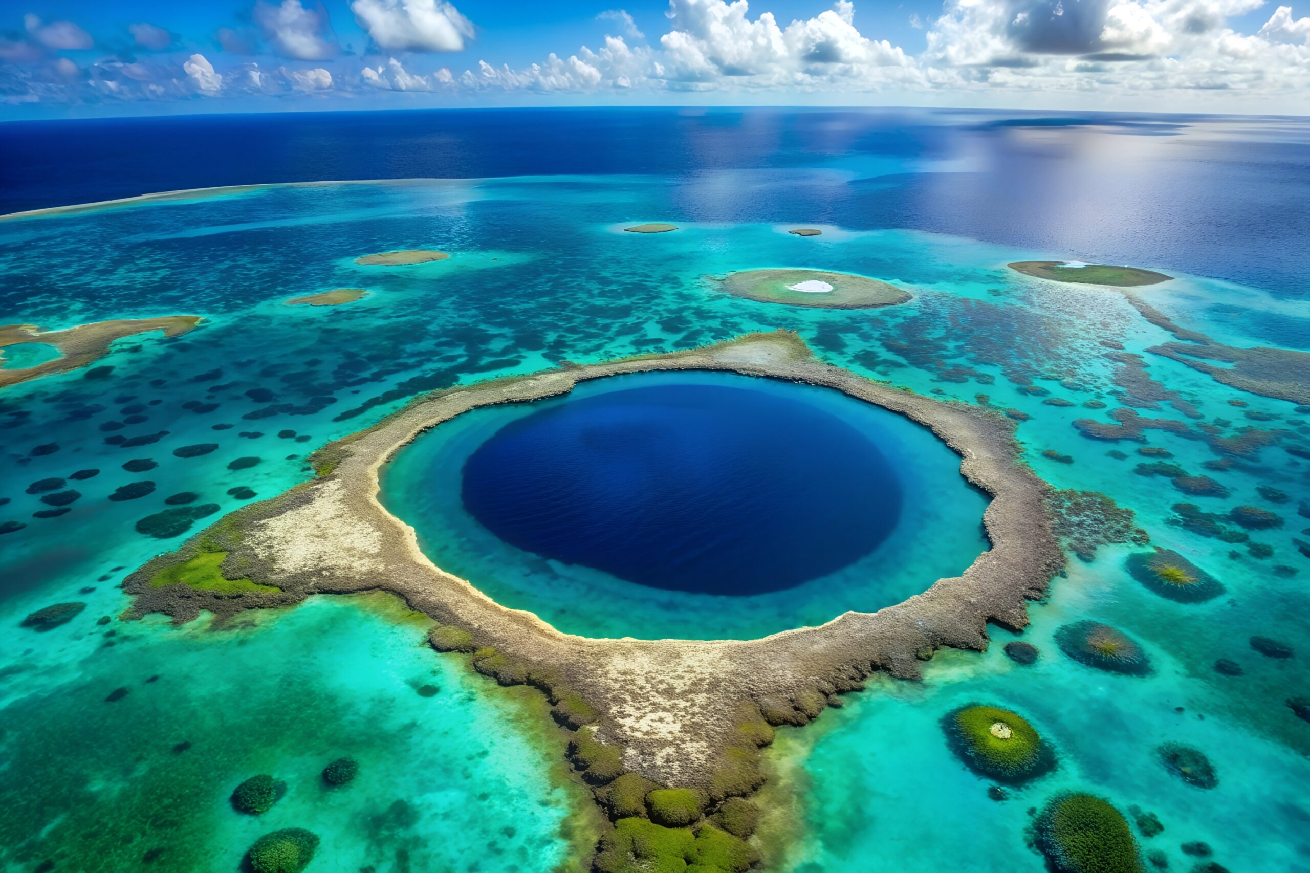 The,Great,Blue,Hole,In,Belize,Drone,Photography,,Amazing,Natural