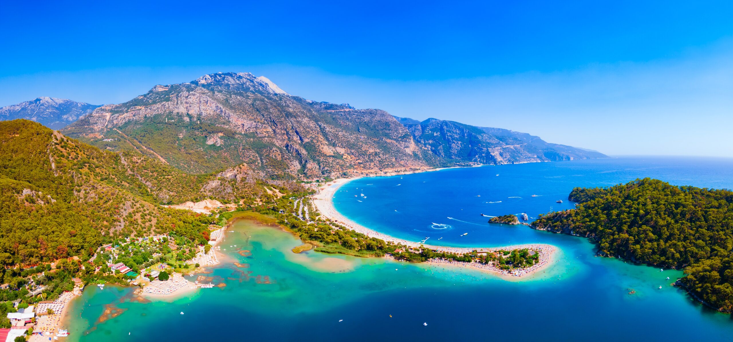 Blue,Lagoon,And,Oludeniz,Beach,Aerial,Panoramic,View.,Oludeniz,Is
