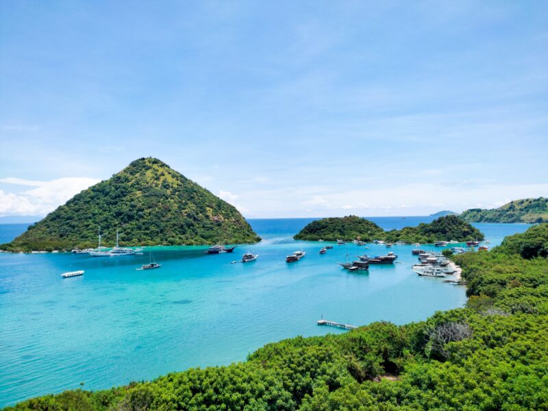 Aerial,View,Of,Beautiful,Beach,And,An,Island.,View,Of