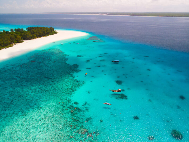 Aerial,View,Of,Mnemba,Atoll,In,Zanzibar