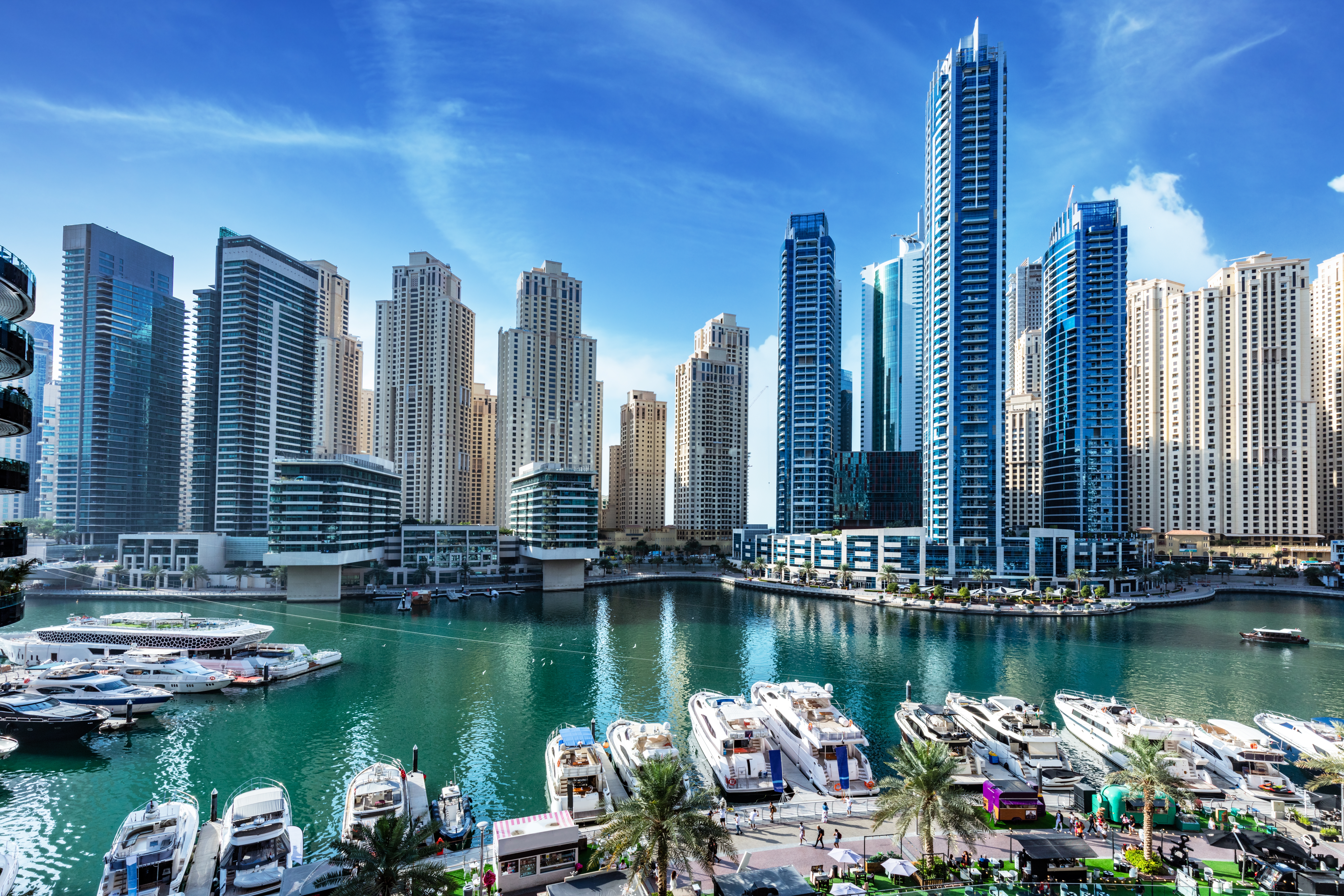 Dubai,Marina,Promenade,In,Uae.,Highrise,Residential,Buildings,,Business,Skyscrapers