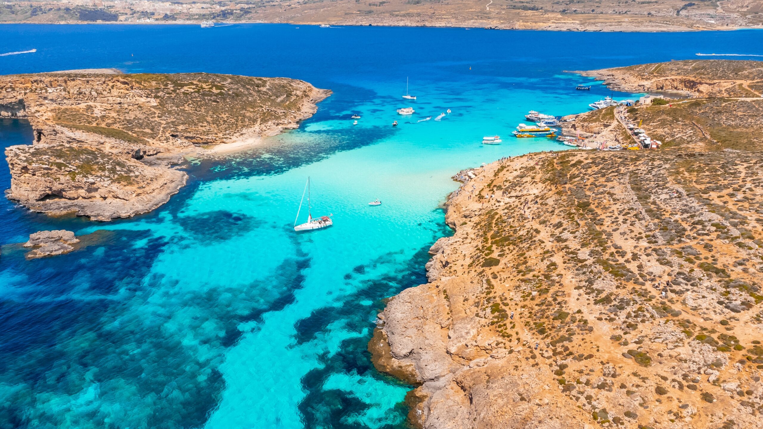 View,Of,Blue,Lagoon,Paradise,Malta,,Europe.,Azure,Sea,,Comino