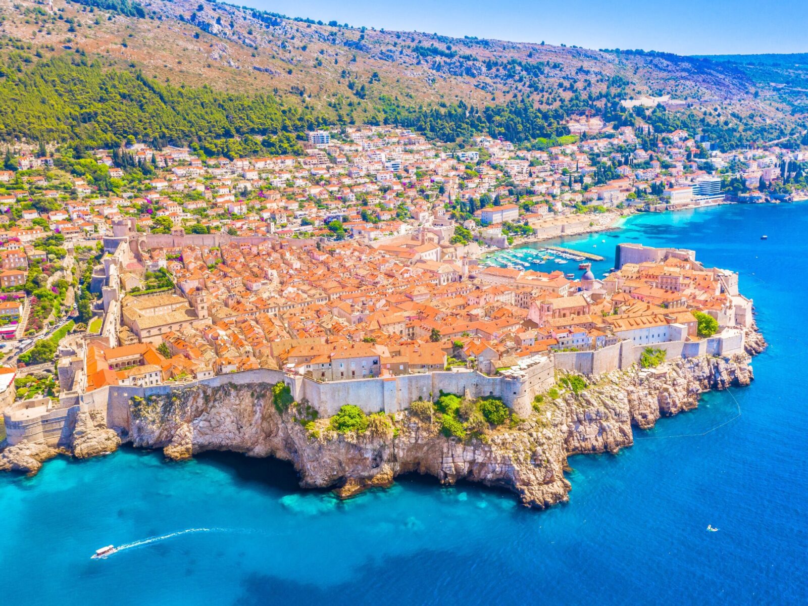 A,Breathtaking,Aerial,View,Of,Dubrovnik,,Croatia,,Showcasing,Its,City
