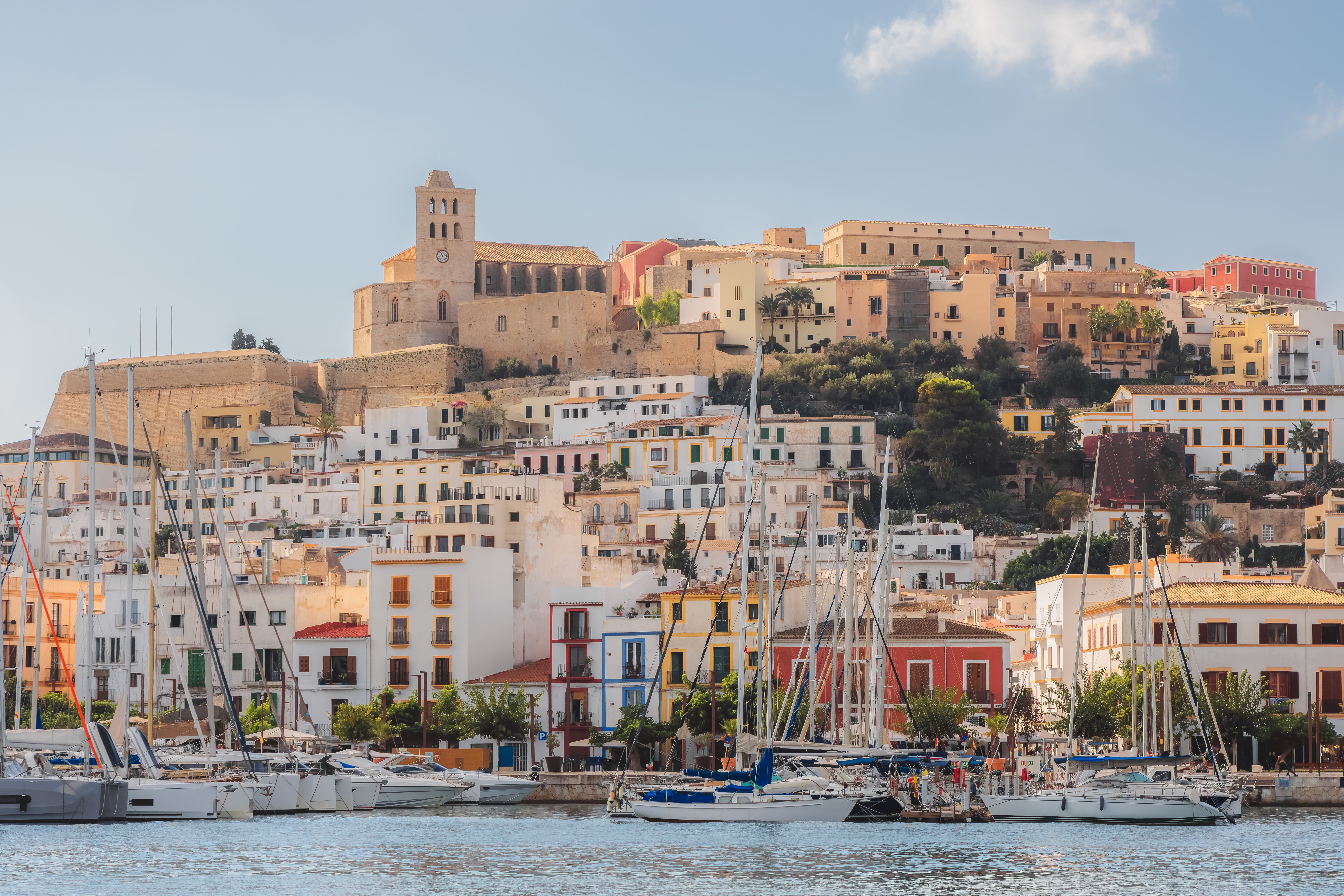 Harbour,View,Of,Of,Historic,Old,Ibiza,Town,,In,The