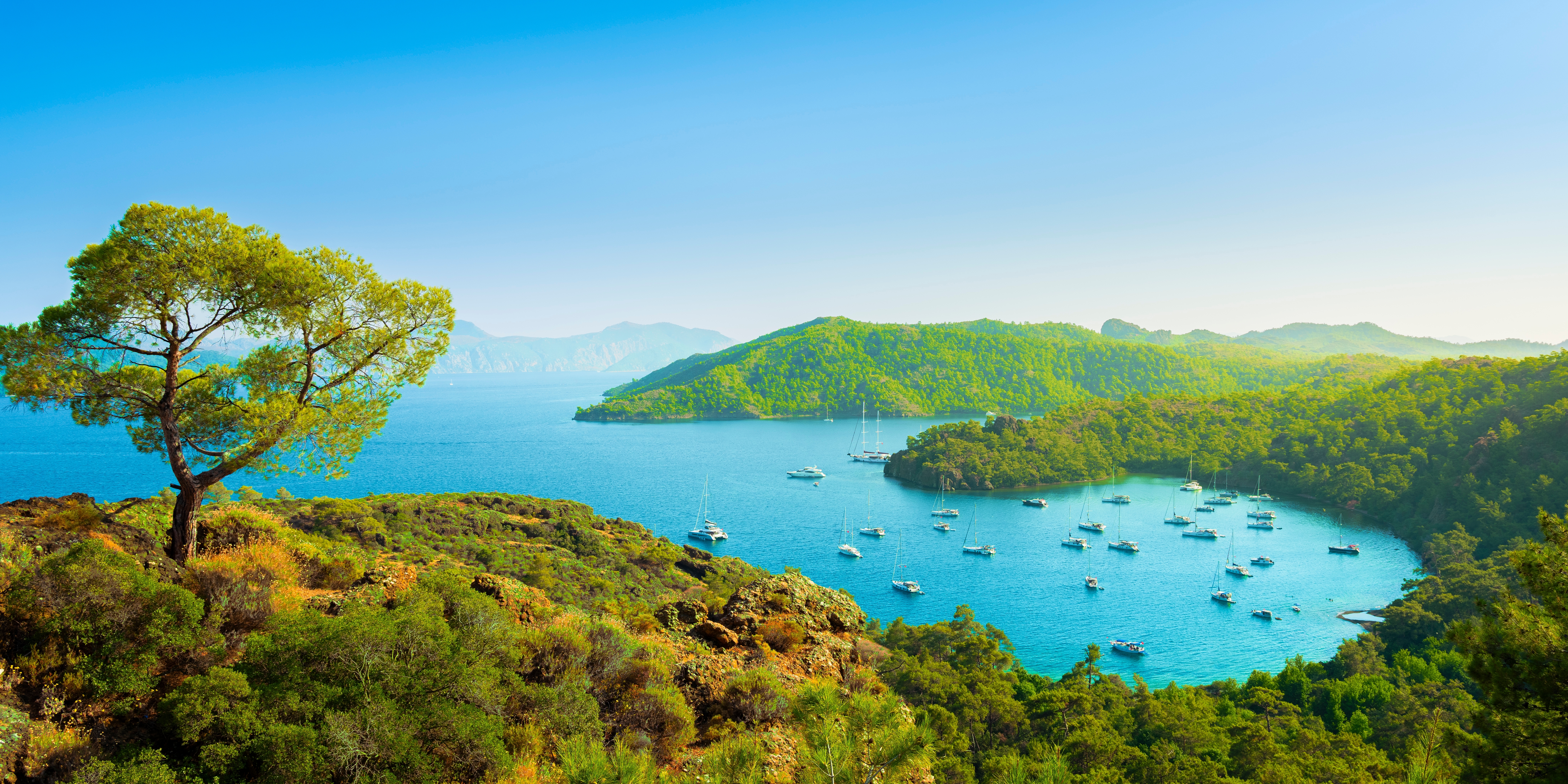 Panoramic,Beach,View,On,Mediterranean,Coast,Of,Turkey.,Mediterranean,Beach