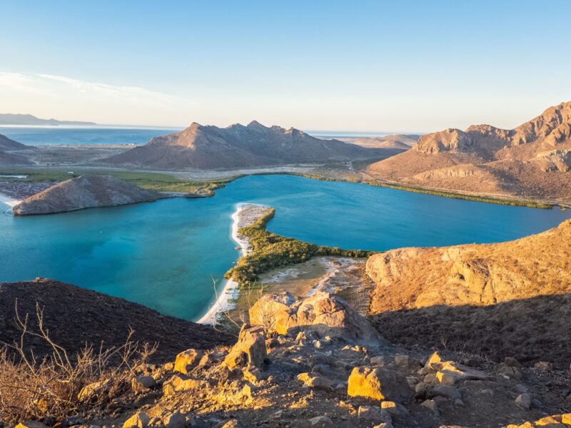 A,Scenic,View,From,The,Cliffs,Above,Balandra,Beach,At