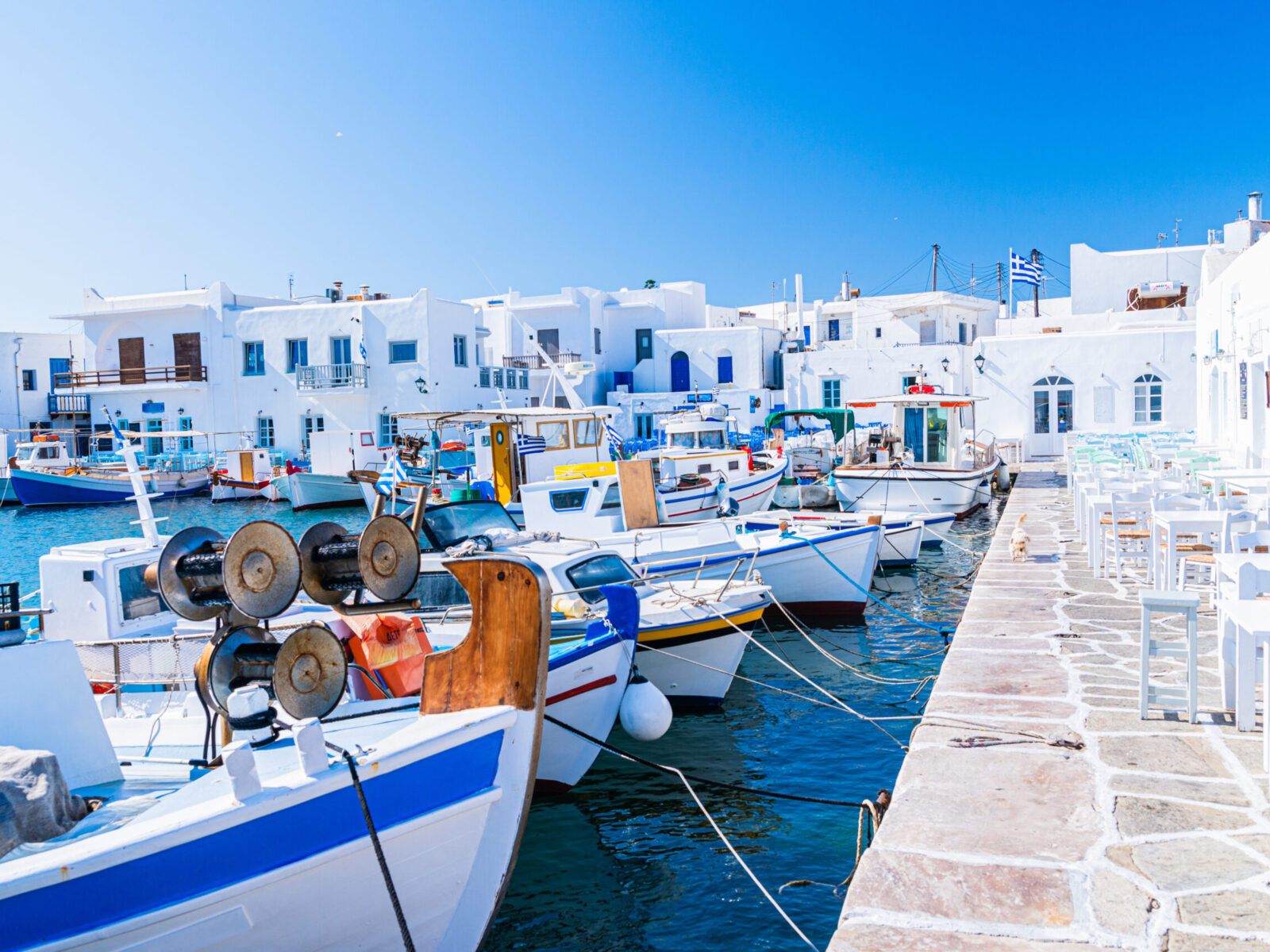 Pictoresque,Whitewashed,Port,Of,Naoussa,,Paros,Island,,Cyclades,Archipelago,,Greece.