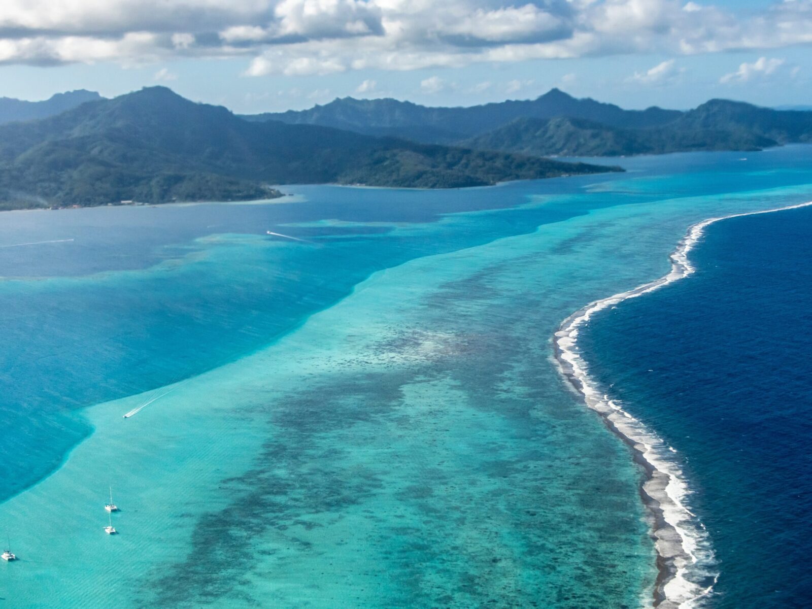 French,Polynesia,,Raiatea.,Aerial,View,Of,Island,And,Ocean.