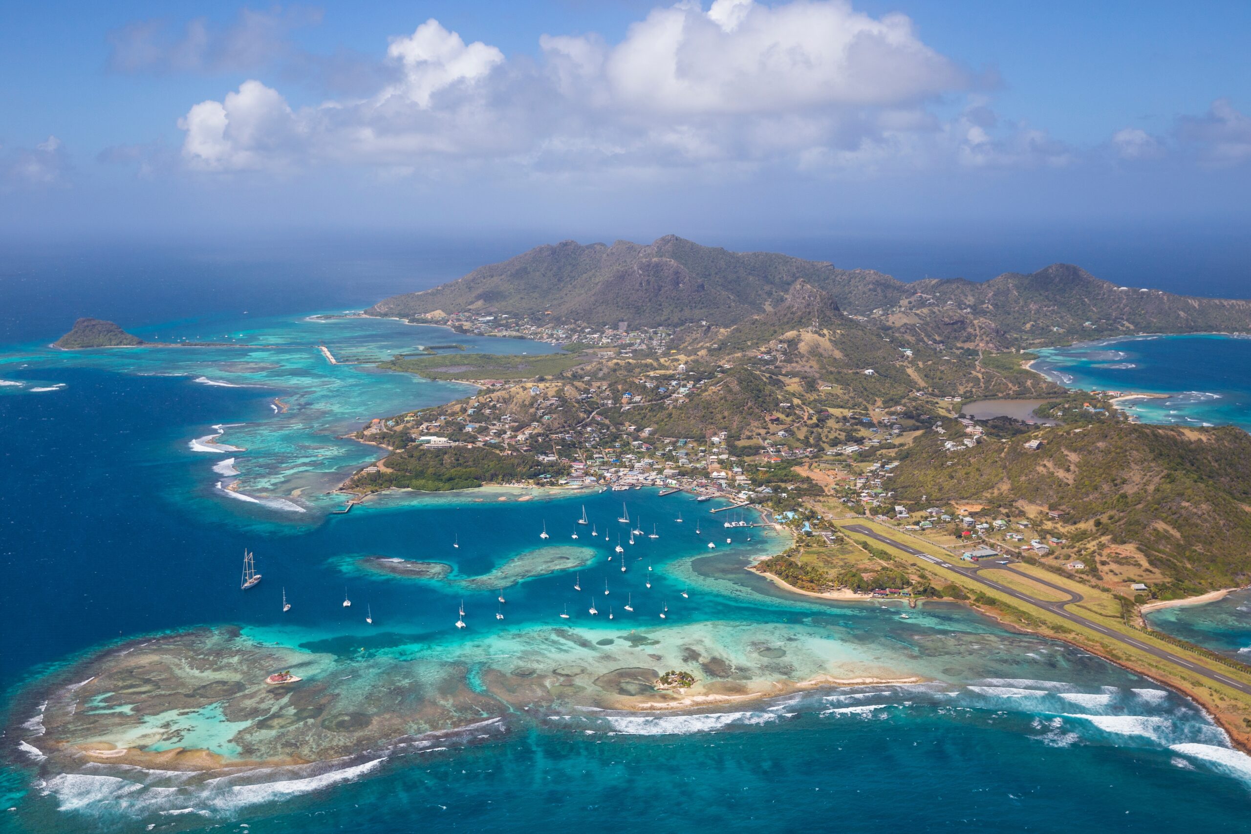 Aerial,View,Of,Union,Island,,The,Grenadines,,St.,Vincent,And