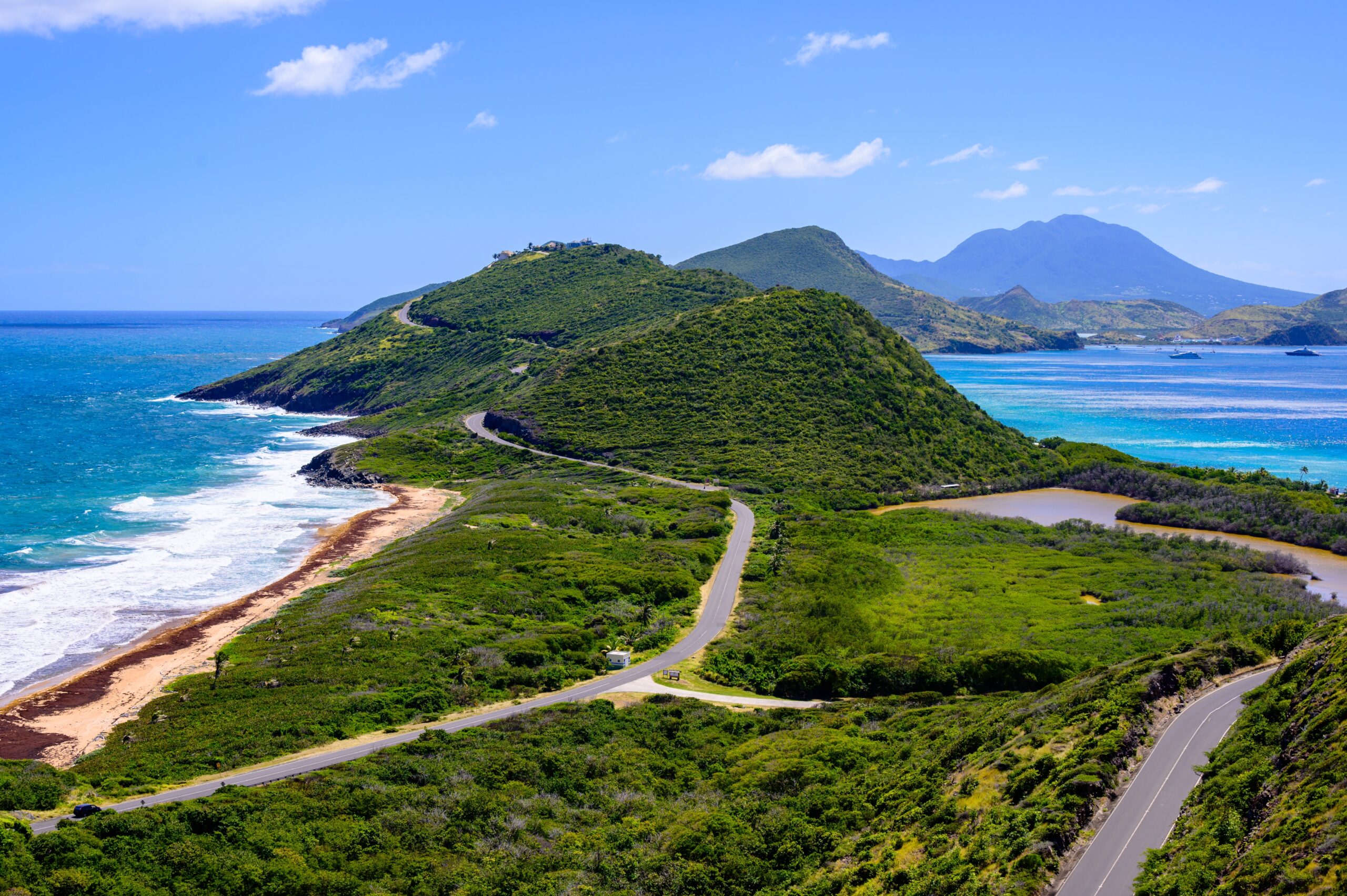Landscape,View,Of,The,Caribbean,Sea,And,Atlantic,Ocean,Looking