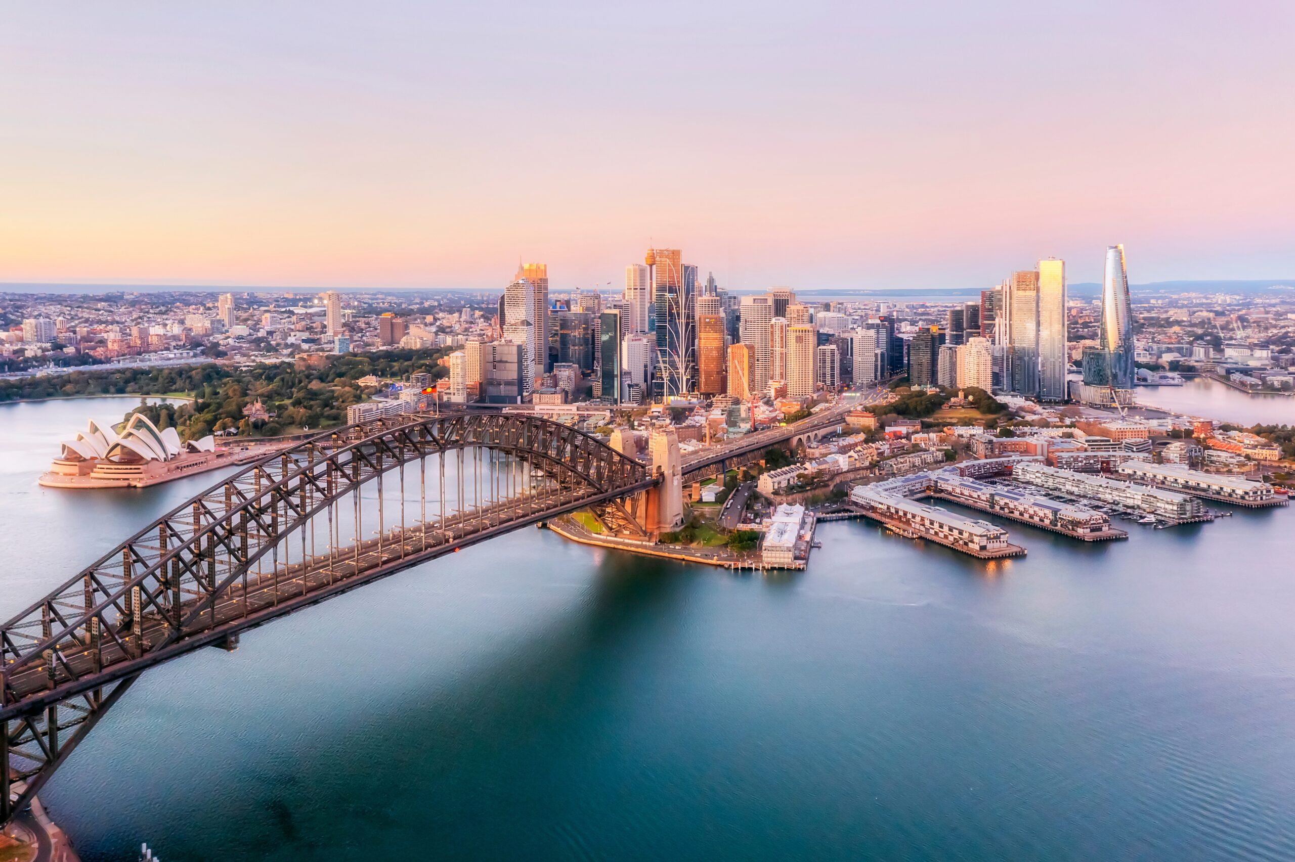 Sydney,Harbour,Bridge,As,Aerial.