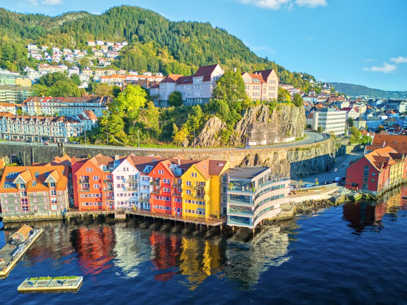 Aerial,View,Of,District,Skutevik,In,Bergen,,Norway
