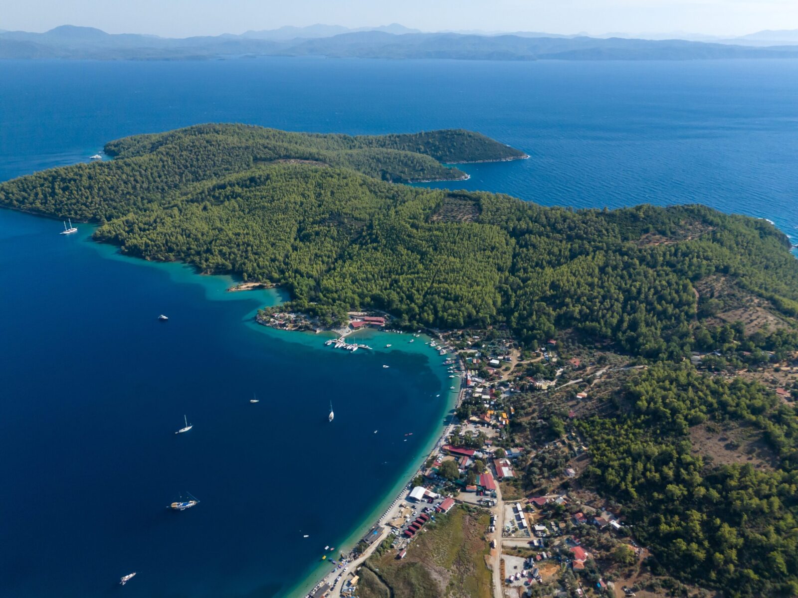 Bodrum,,Drone,Photo,Of,Cokertme,Bay