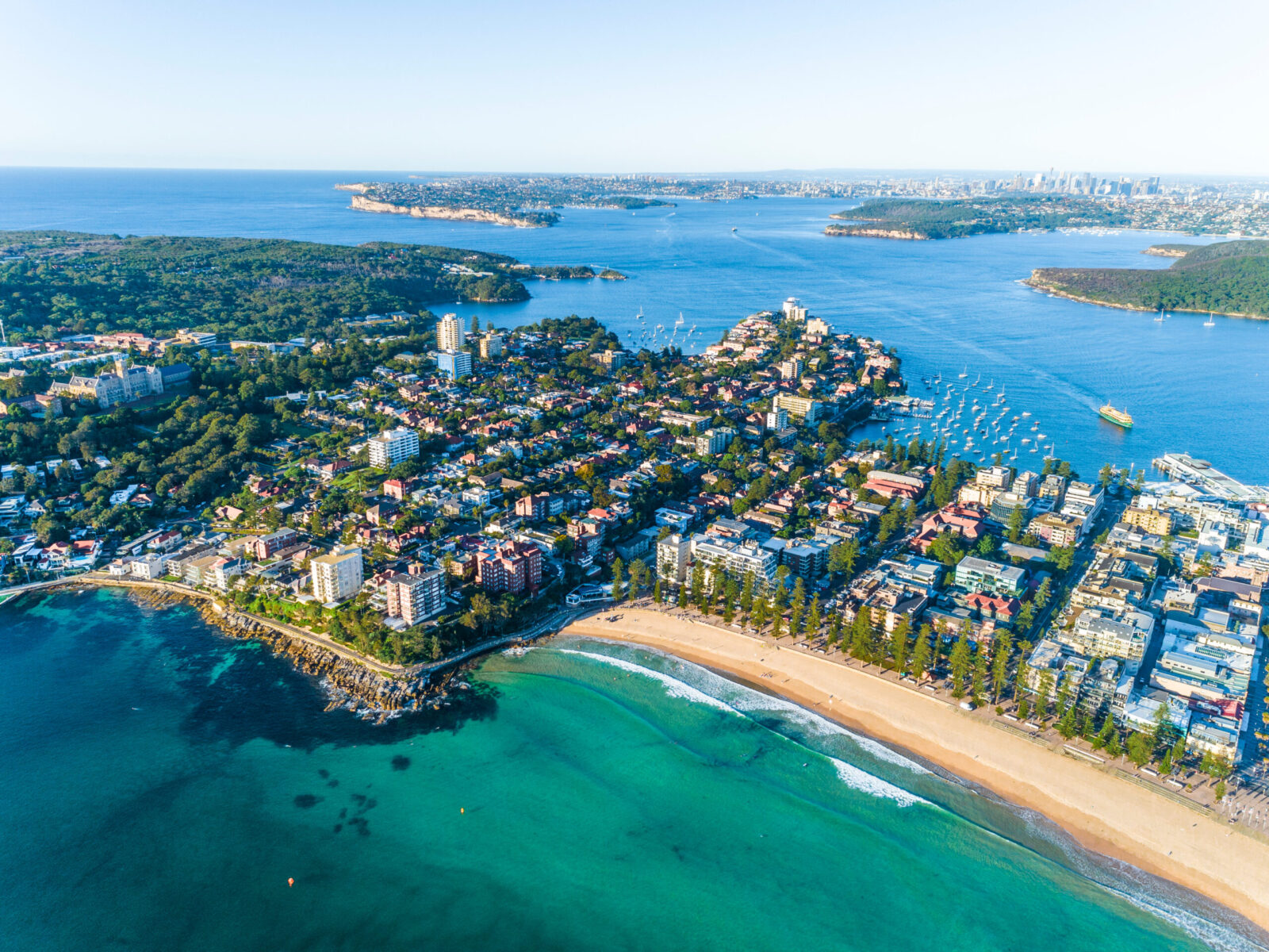 Manly,Beach,Aerial,,Sydney,Australia