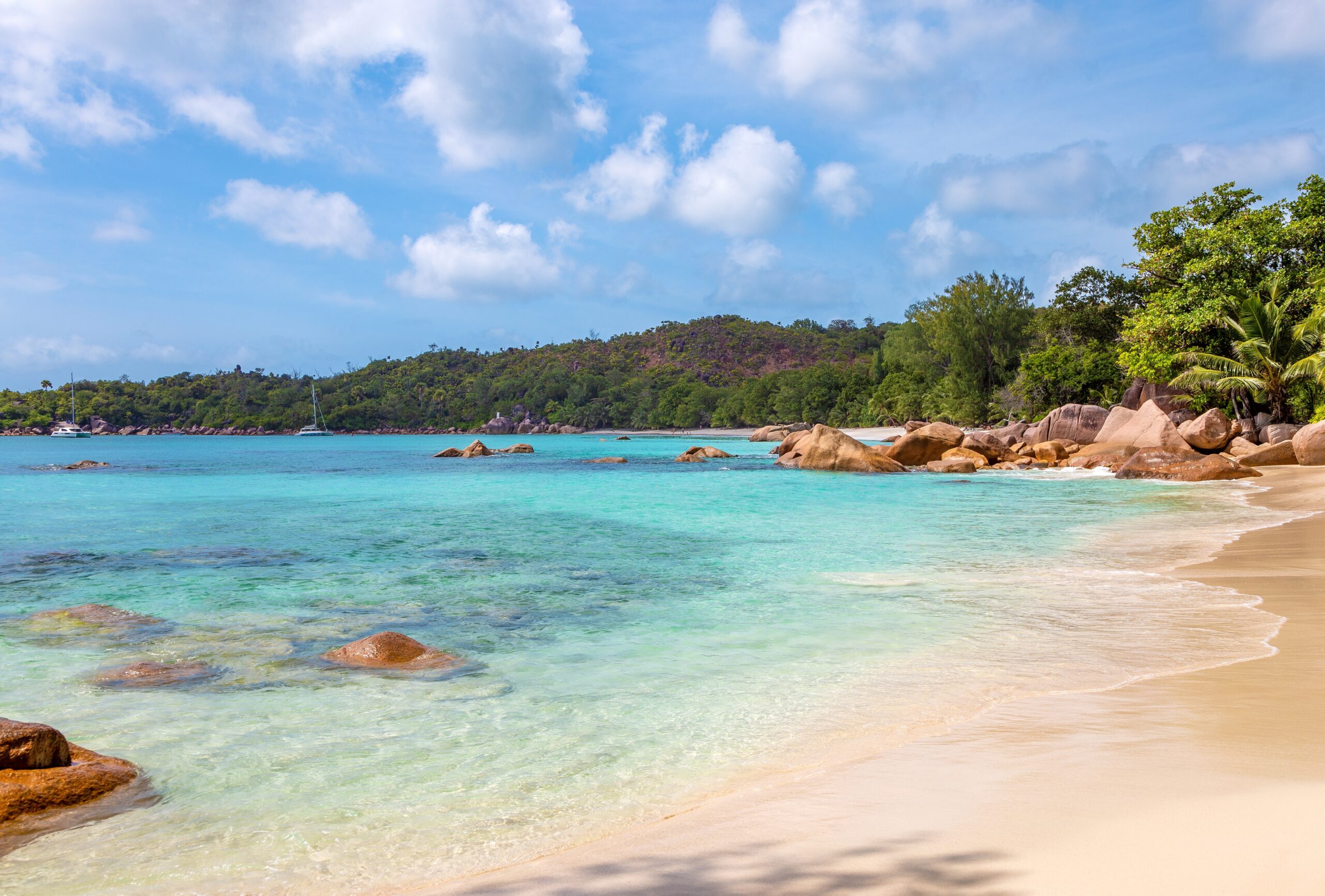Anse,Lazio,Beach,,Island,Praslin,,Republic,Of,Seychelles,,Africa.,Anse